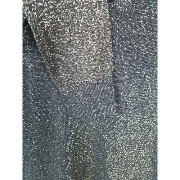Michael Michael Kors Women's Sz. L Metallic Stretch Long Sleeve Cut Out Dress