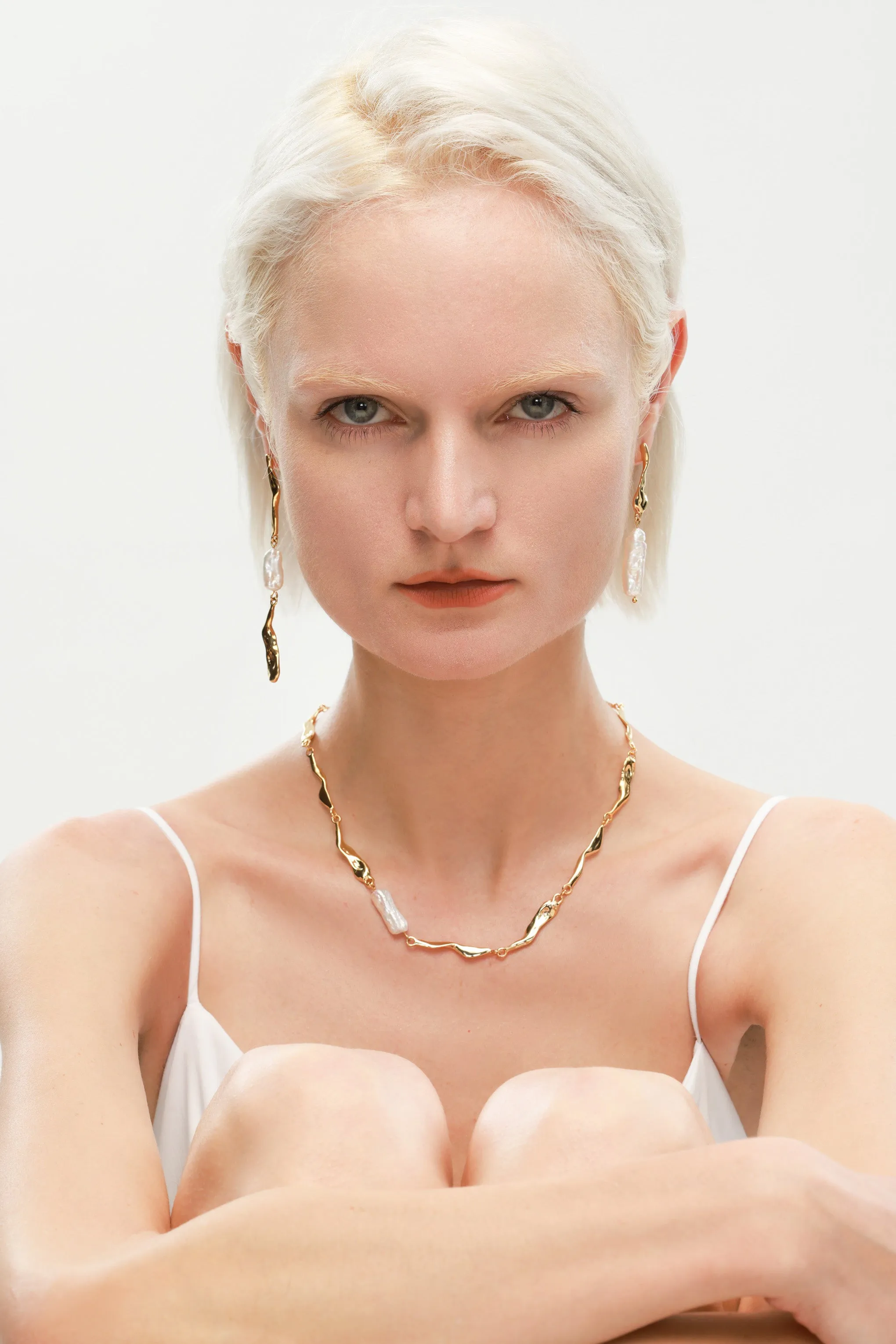 Molten Baroque Pearl Necklace
