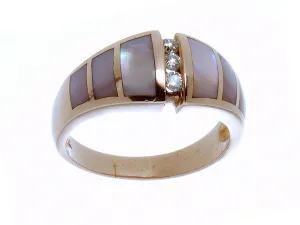 Mother of Pearl & Diamond 14K Ring