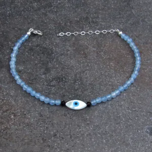 Mother of Pearl Protection Eye gemstone Anklet