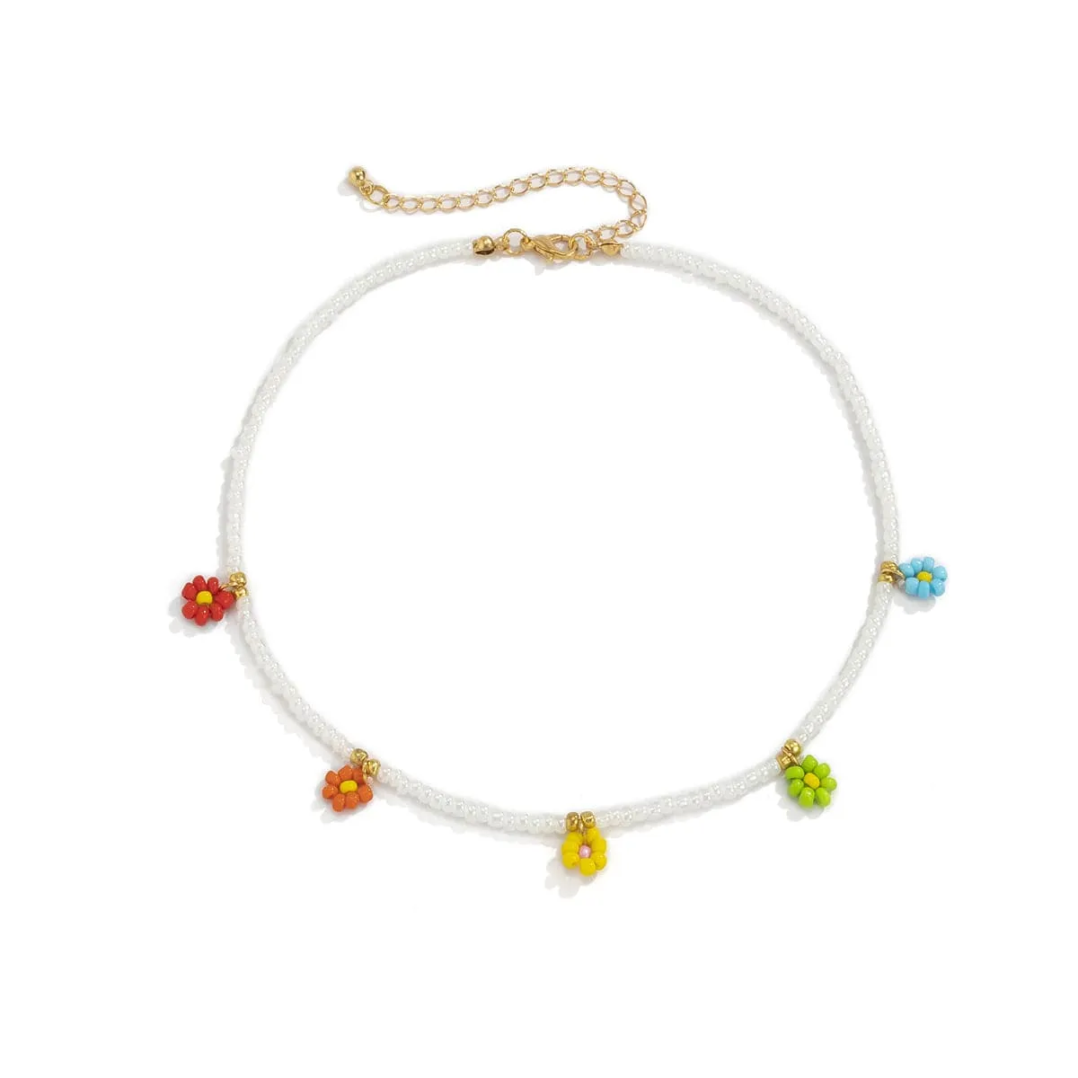 Multicolor Howlite & 18K Gold-Plated Mum Beaded Station Choker Necklace