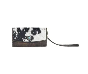Myra Angel stone Wallet in Black & White