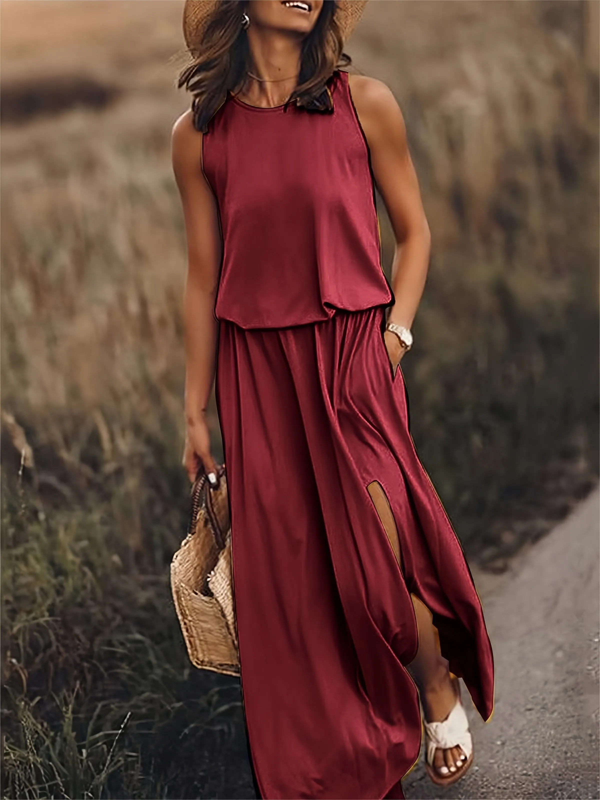 Narin® | Simple Boho Maxi Dress Made Of Modal In Different Colors