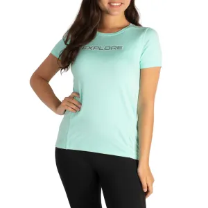 New ACX Active Women's Short Sleeve Top with Screen Print, Sz 2X!