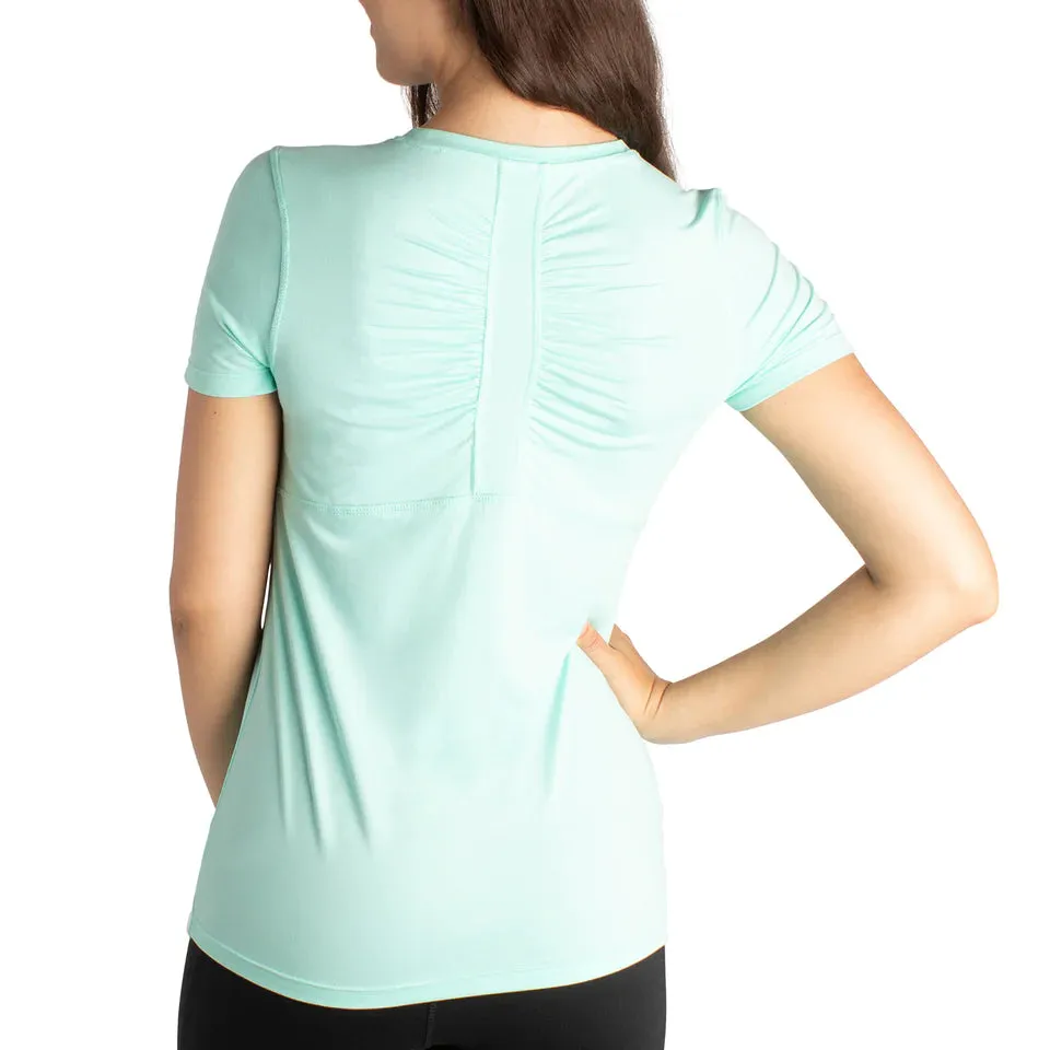 New ACX Active Women's Short Sleeve Top with Screen Print, Sz 2X!