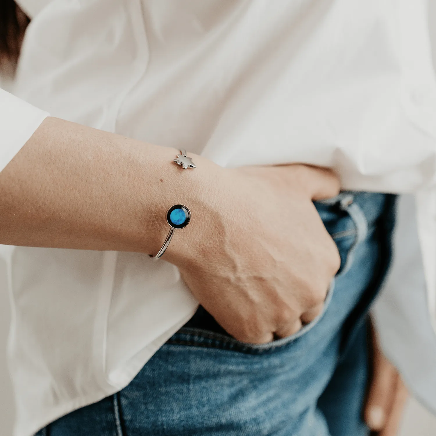 New Moon Crépuscule Cuff in Stainless Steel