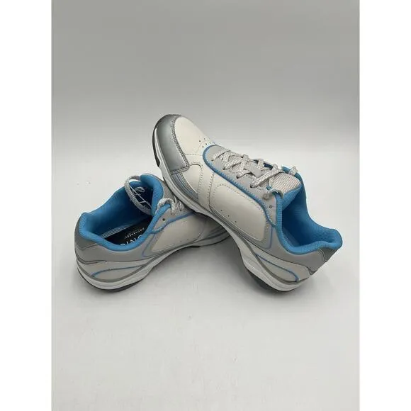 NEW Vionic ZEN Women's Athletic Sneaker White Blue US Size 7 WIDE NIB
