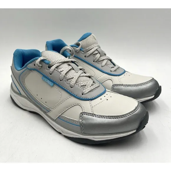 NEW Vionic ZEN Women's Athletic Sneaker White Blue US Size 7 WIDE NIB