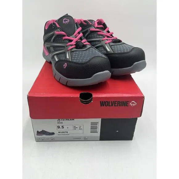 NEW Wolverine JETSTREAM Women's Work Shoe Grey Pink US Size 9.5M NIB