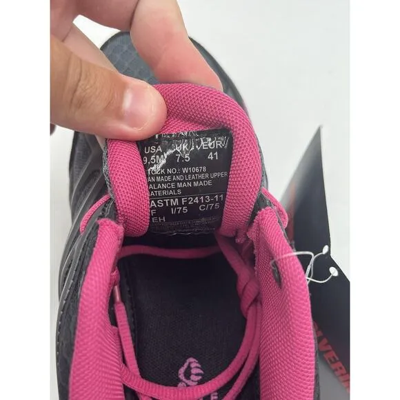 NEW Wolverine JETSTREAM Women's Work Shoe Grey Pink US Size 9.5M NIB