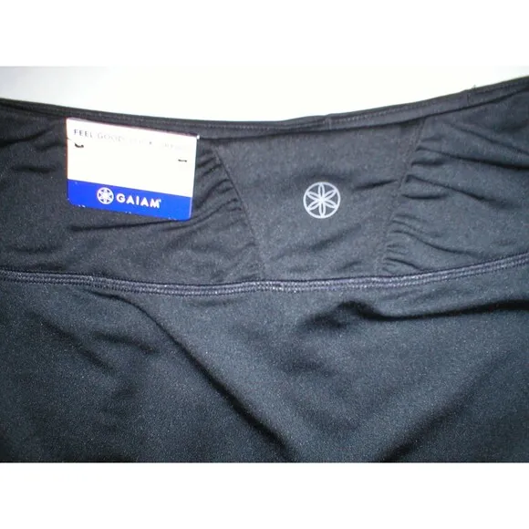 New Womens NWT Gaiam Black Skirt Studio Street Yoga Pilates Barre XS Nice Short