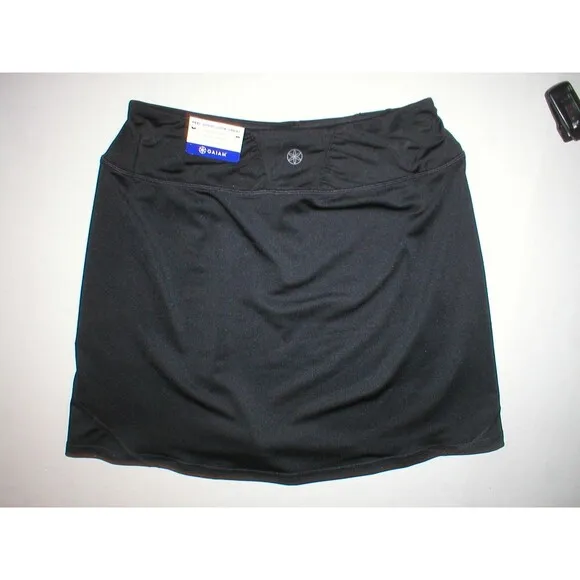 New Womens NWT Gaiam Black Skirt Studio Street Yoga Pilates Barre XS Nice Short