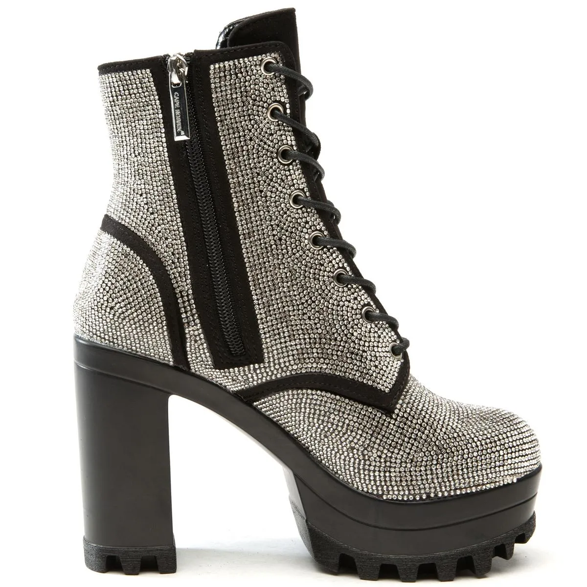 Newstory Platform Rhinestone Bootie