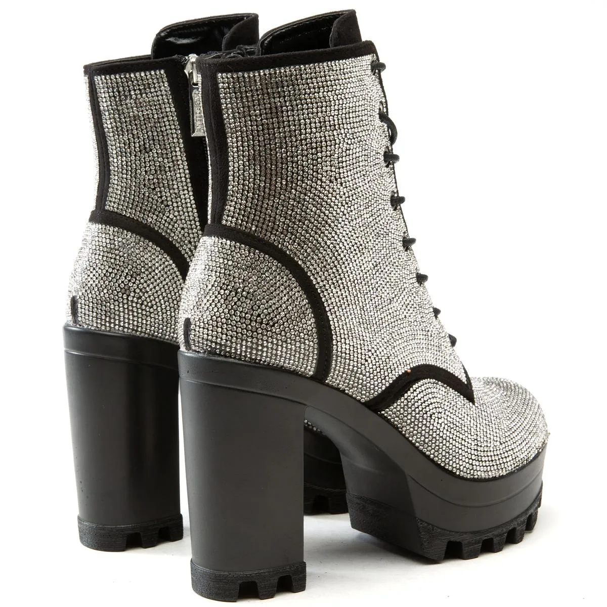 Newstory Platform Rhinestone Bootie