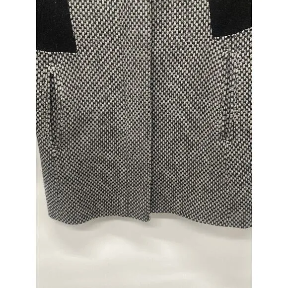 Nicole Miller Black and Gray Wool Coat Size 12