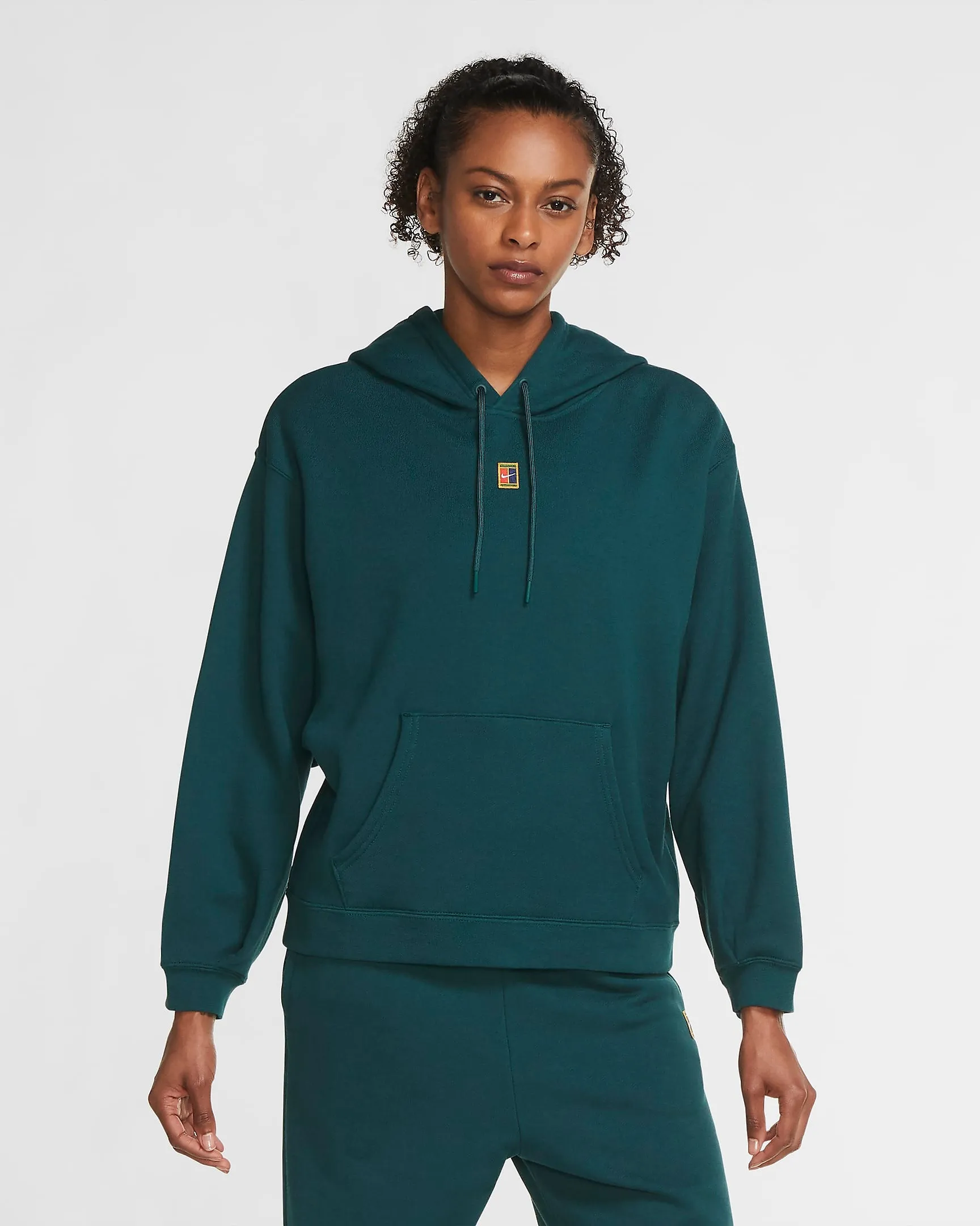 Nike Court Women's Fleece Tennis Hoodie (Classic Green)