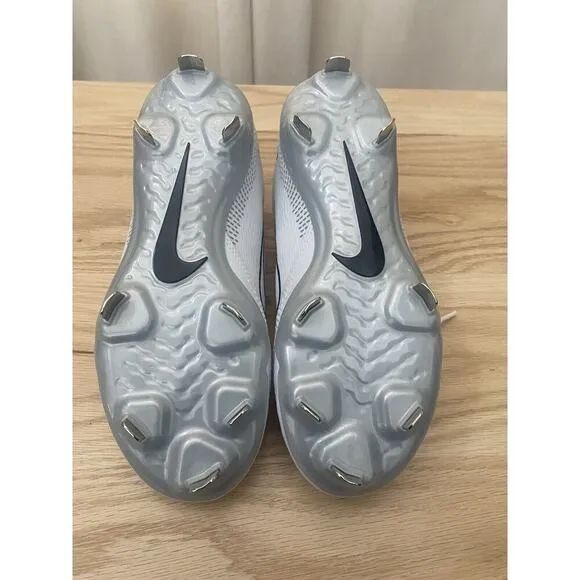 Nike Women's Hyperdiamond 4 Pro Molded Softball Cleats WHITE|BLACK|GRAY SZ 8