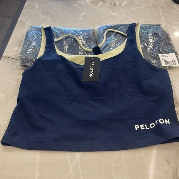 NWT Beyond Yoga Women's Blue Peloton Stretchy Over It Cropped Tank