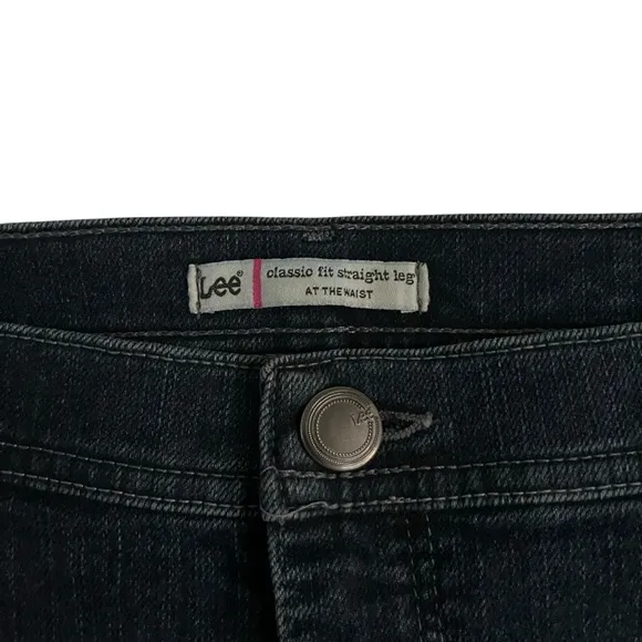 NWT Lee Women's Black Jeans Classic Fit Stretch Size 16