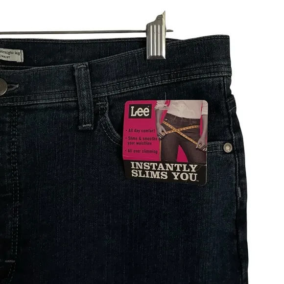 NWT Lee Women's Black Jeans Classic Fit Stretch Size 16