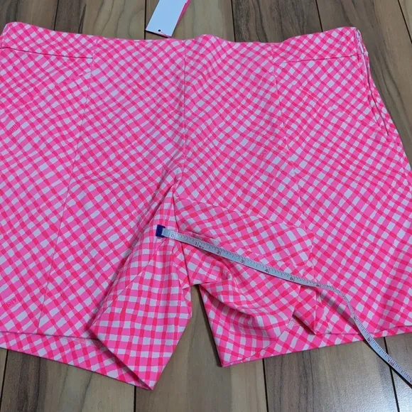 NWT! Lilly Pulitzer Arabeth Stretch Shorts Love Potion Pink Check Me Out Size 14