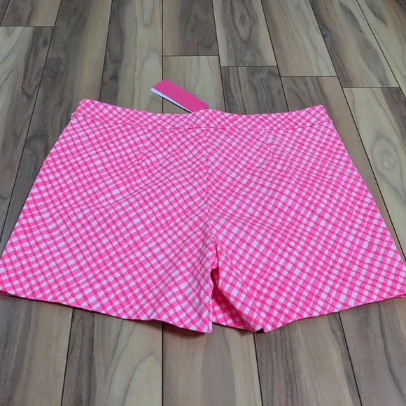 NWT! Lilly Pulitzer Arabeth Stretch Shorts Love Potion Pink Check Me Out Size 14