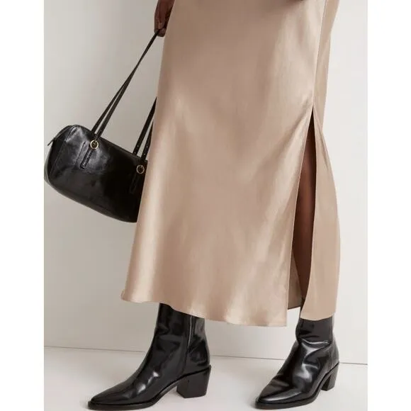 NWT Madewell Satin Maxi Slip Skirt Matchstick Women's Size 4 Style NN575