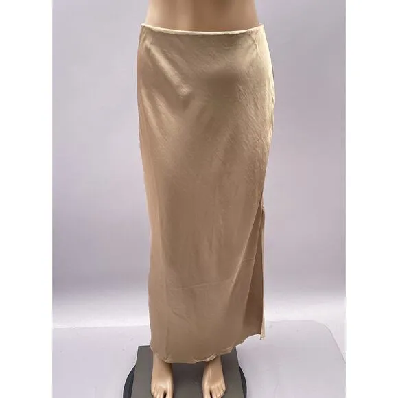 NWT Madewell Satin Maxi Slip Skirt Matchstick Women's Size 4 Style NN575