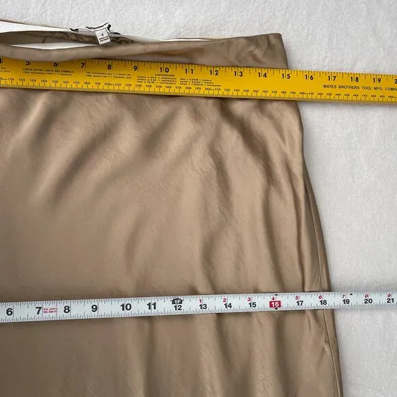 NWT Madewell Satin Maxi Slip Skirt Matchstick Women's Size 4 Style NN575