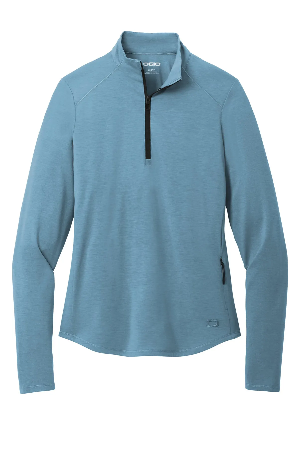 OGIO Women's Motion 1/4-Zip LOG153 Blue Mist