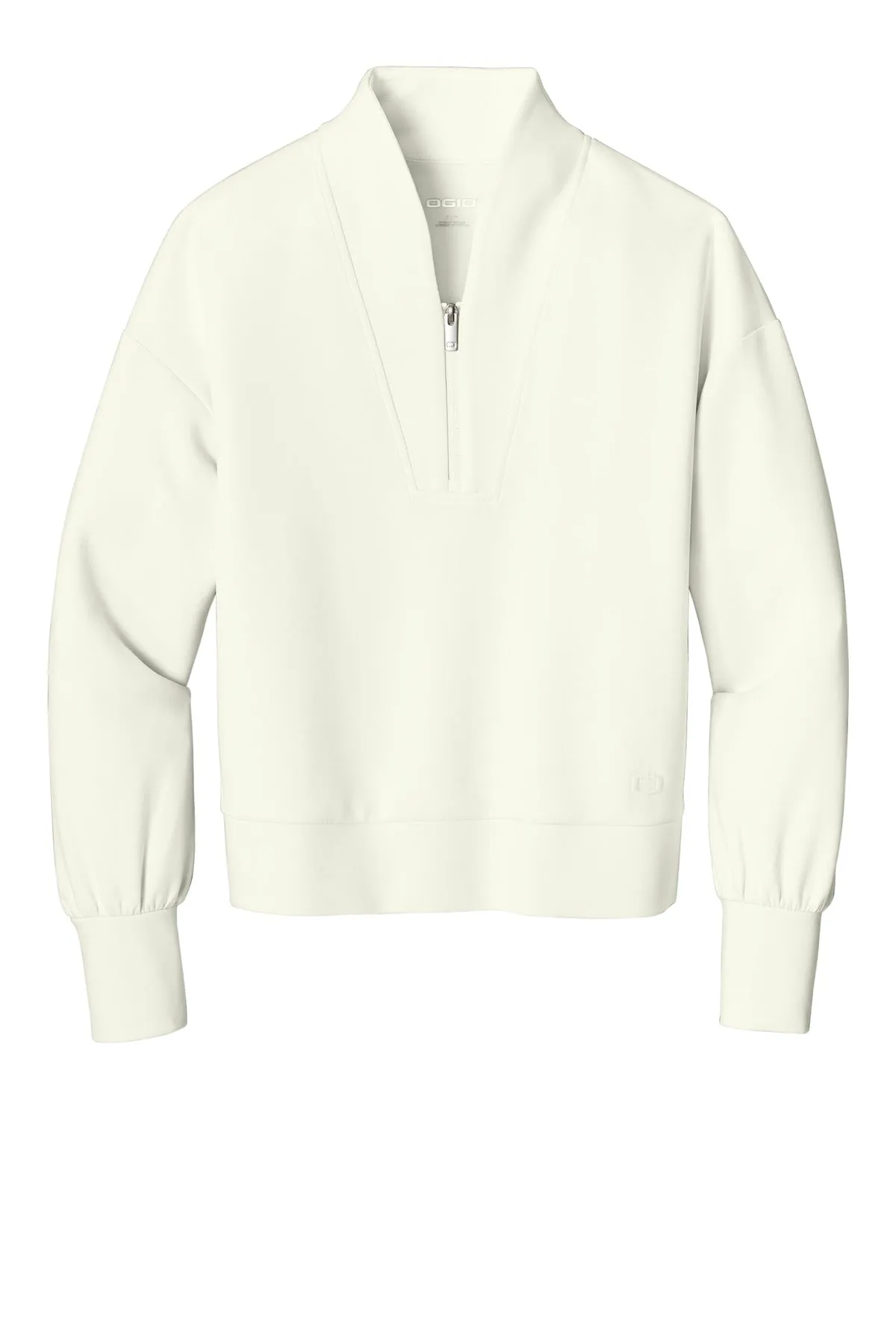 OGIO Women's Transcend 1/4-Zip LOG861 Opal White