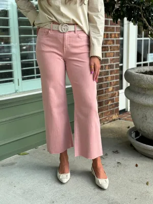 Olivia Cropped Denim - Baby Pink