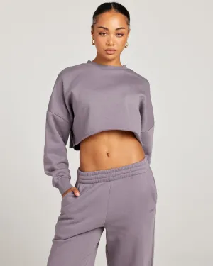 Omni Cropped Crewneck - Haze