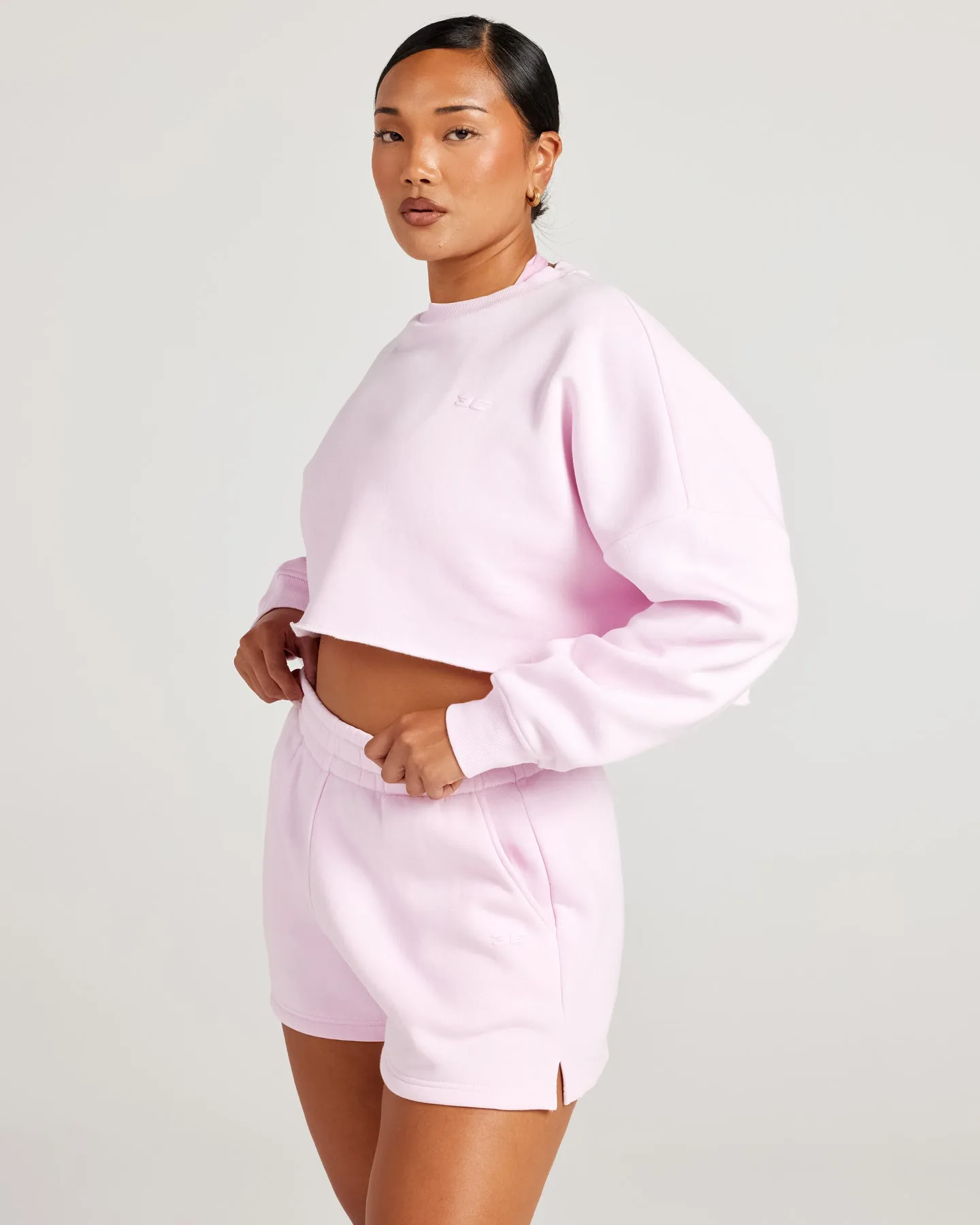 Omni Cropped Crewneck - Pink