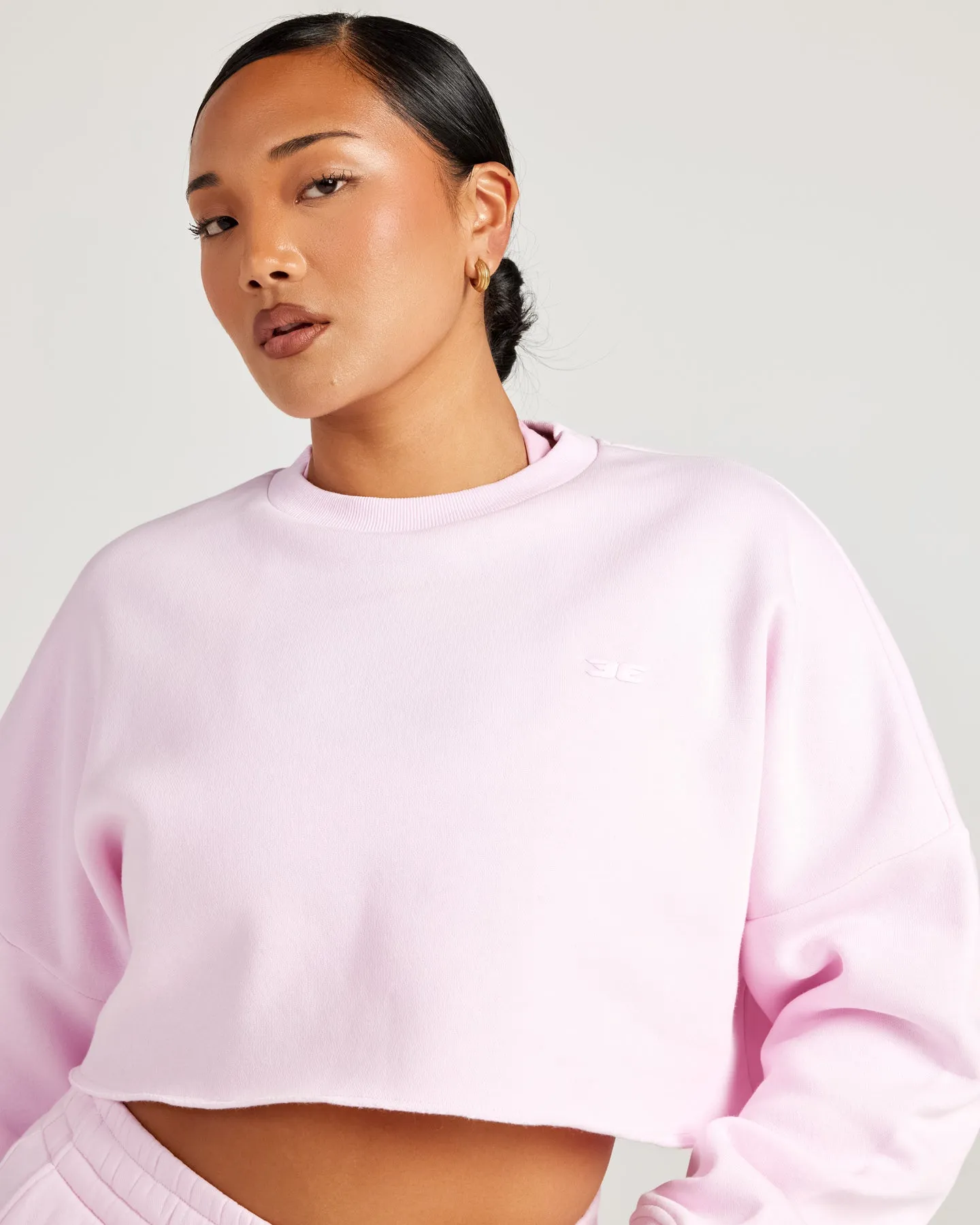 Omni Cropped Crewneck - Pink