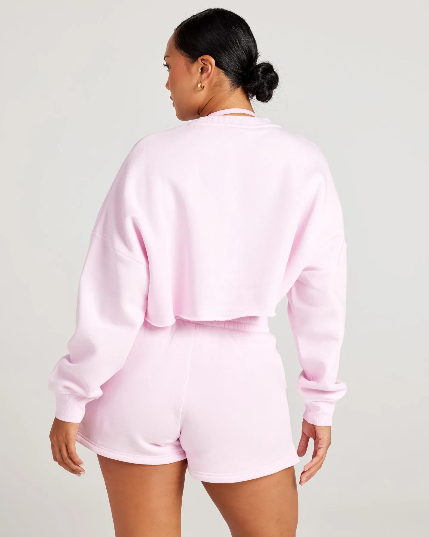 Omni Cropped Crewneck - Pink
