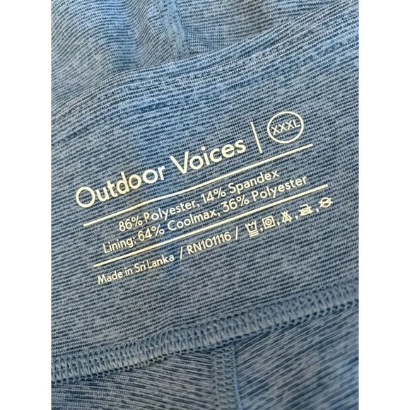 Outdoor Voices Women's XXXL Warm up 5&quot; Shorts Blueberry Blue - New