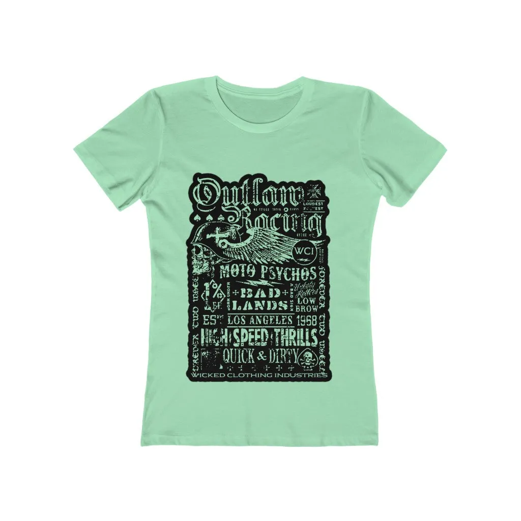 Outlaw Teal Racing Tee Shirt