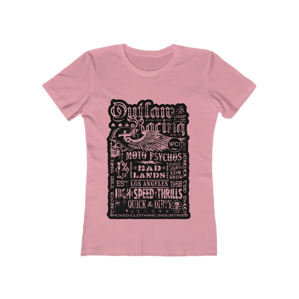 Outlaw Teal Racing Tee Shirt