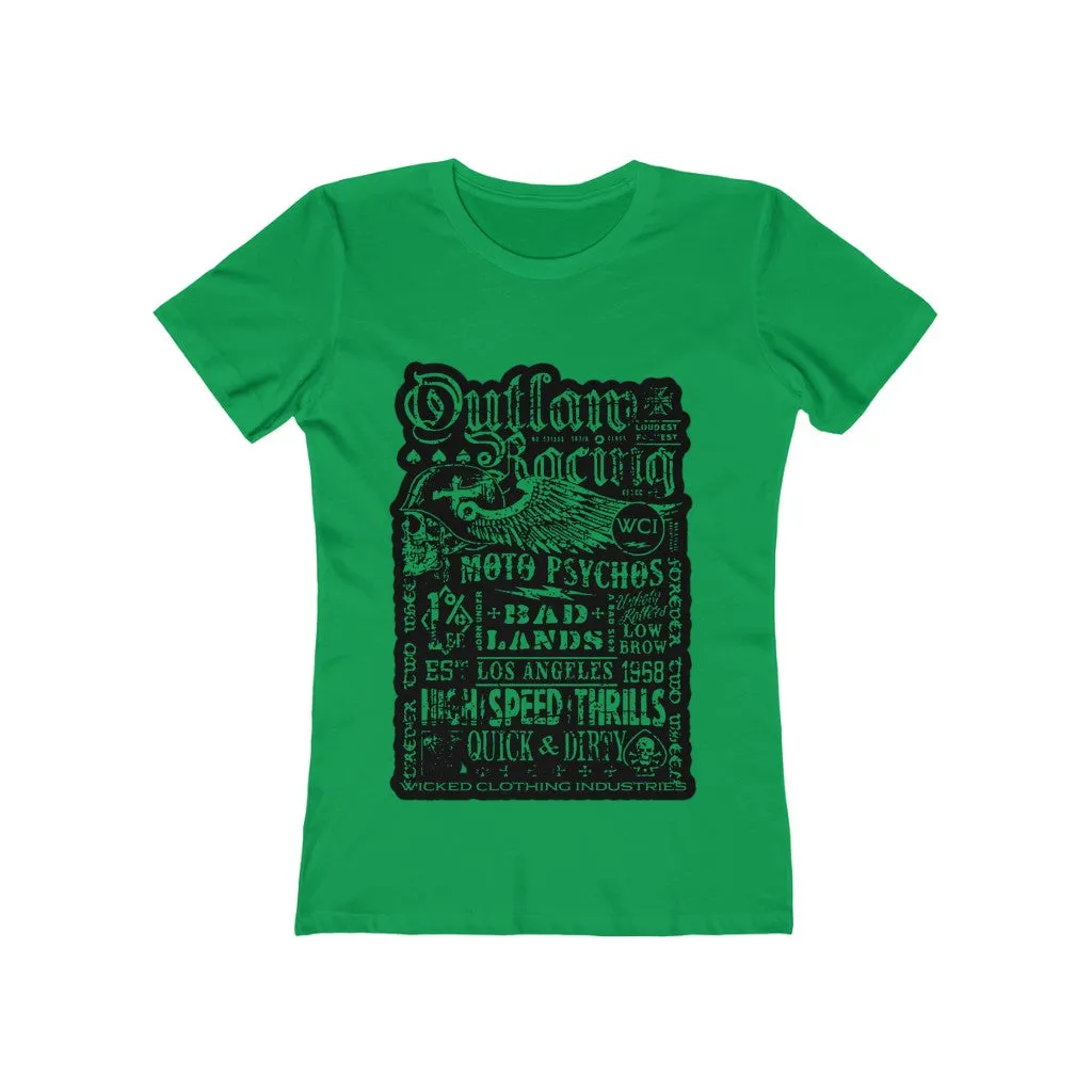 Outlaw Teal Racing Tee Shirt