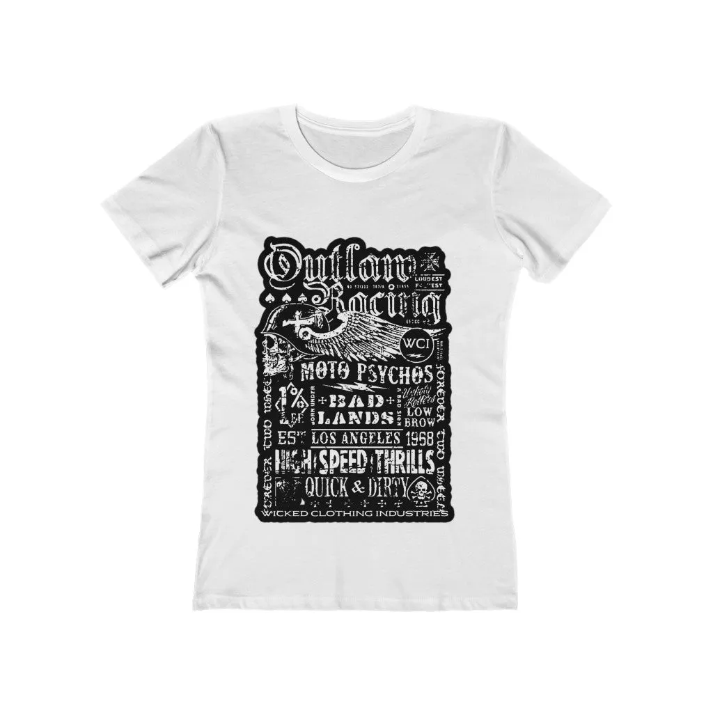 Outlaw Teal Racing Tee Shirt