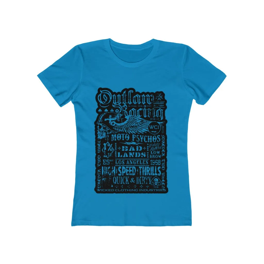 Outlaw Teal Racing Tee Shirt