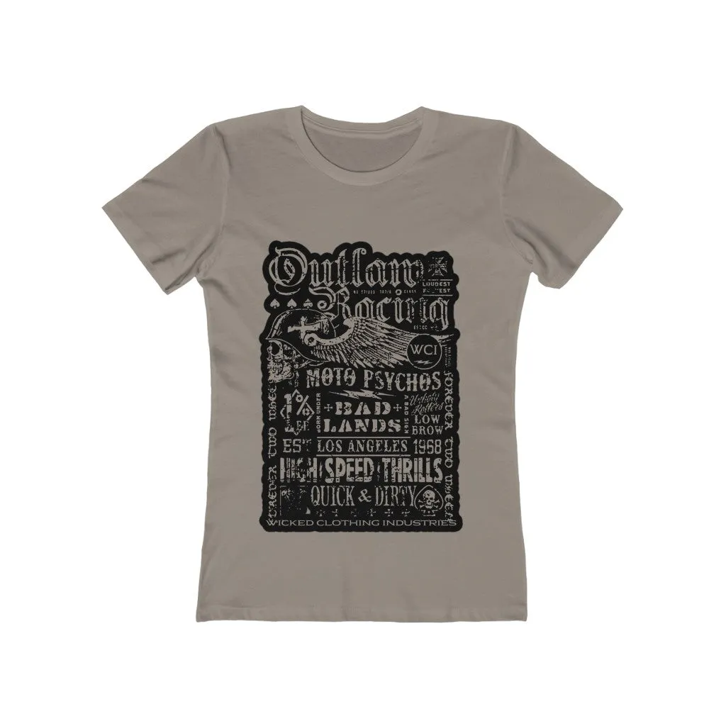 Outlaw Teal Racing Tee Shirt