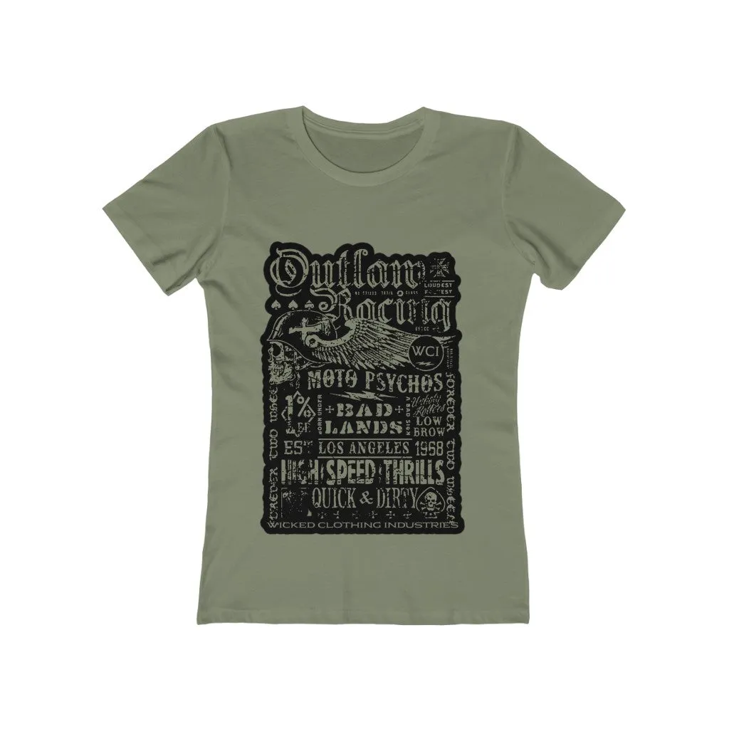 Outlaw Teal Racing Tee Shirt