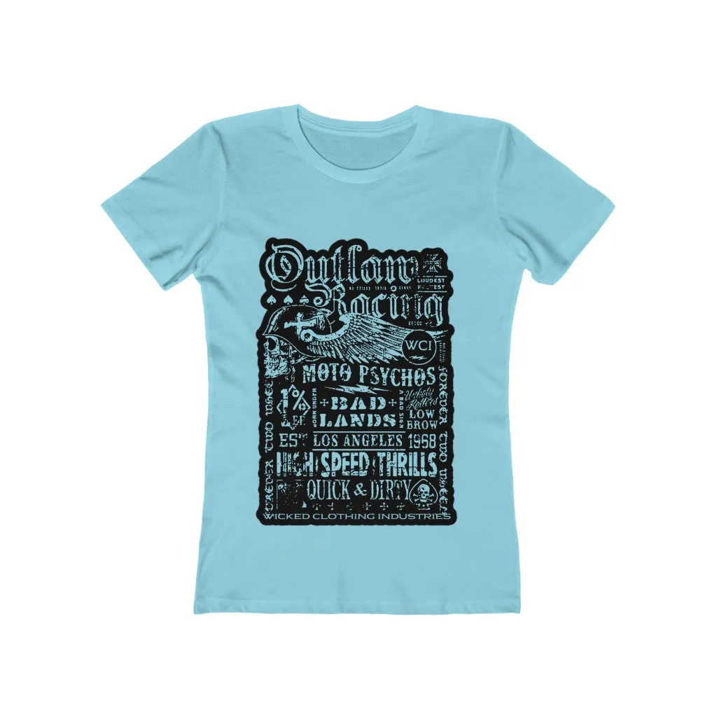 Outlaw Teal Racing Tee Shirt