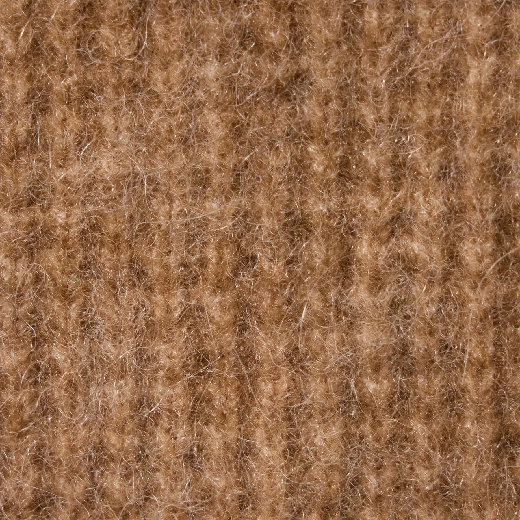 Oversized Waffle Knit Crew - Camel