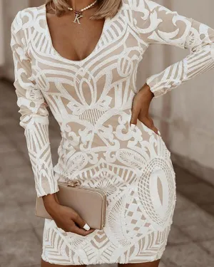 Ovidia® | Slim Hip Dress With V-Neck For A Feminine Look