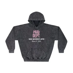 PAID DEPT. Unisex Mineral Wash Hoodie (pink)