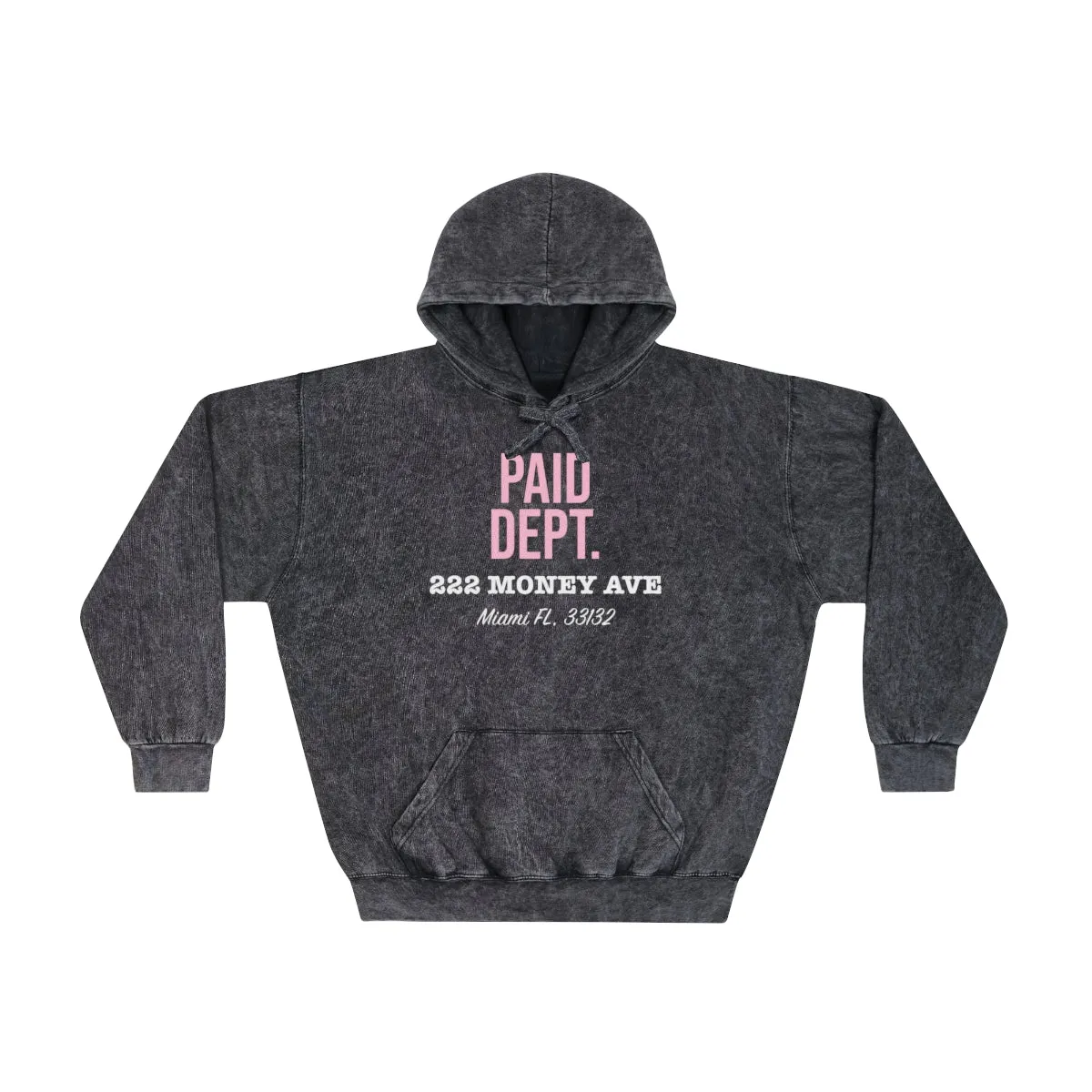 PAID DEPT. Unisex Mineral Wash Hoodie (pink)