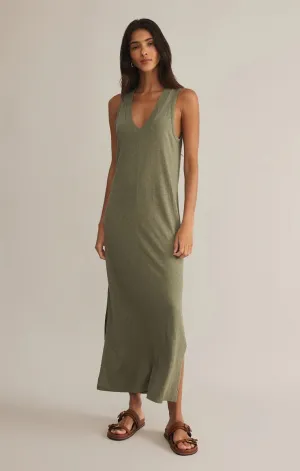Palisades Midi Dress Avocado